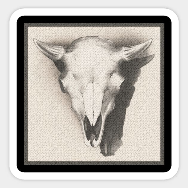 LONGHORN SKELETON Sticker by GBDesigner